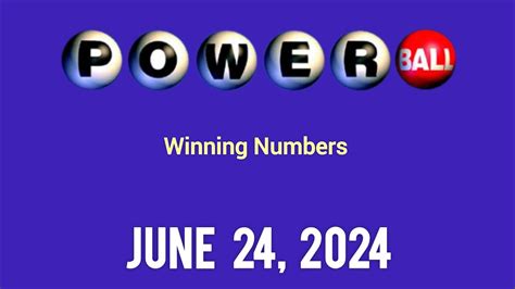 Powerball winning numbers for June 24, 2023 .